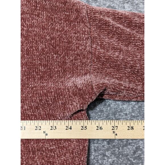 Express Tunic Pullover Sweater Women M Pink Chenille Super Soft Fabric R81 - Picture 10 of 12